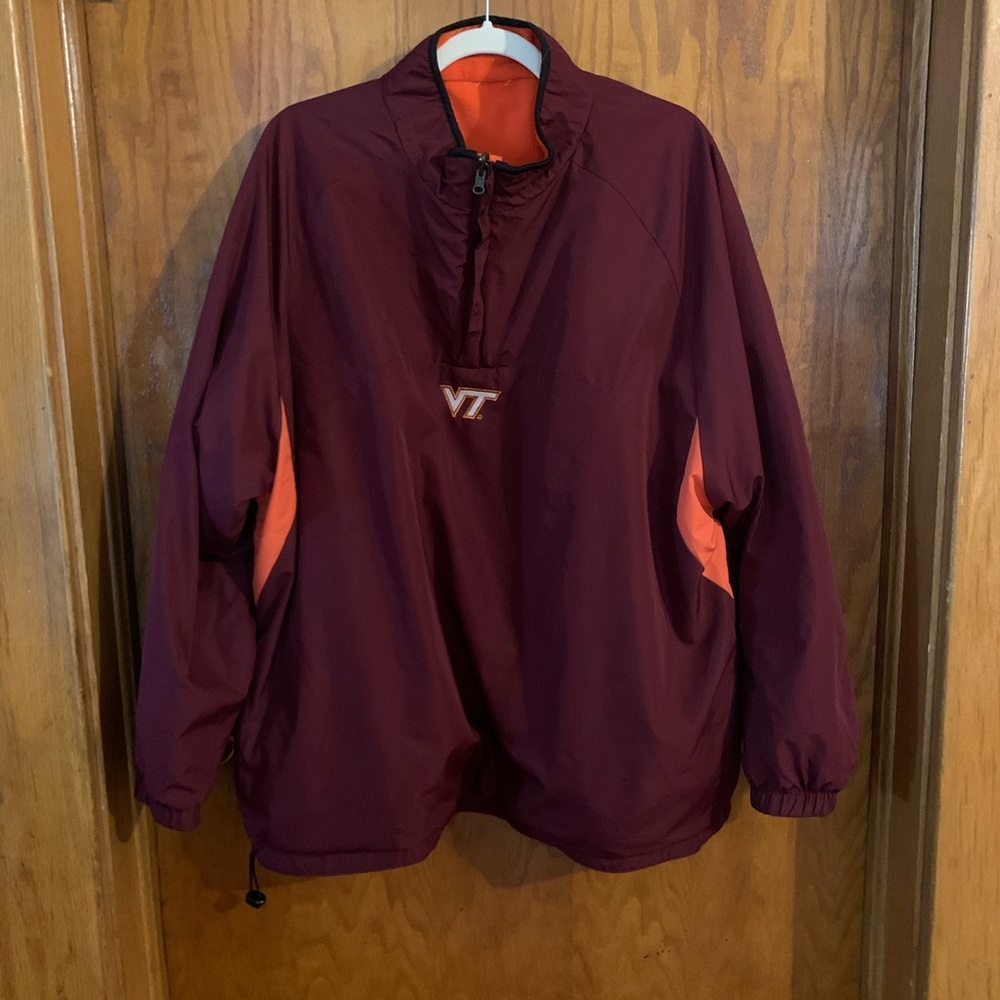 Men's Maroon and Orange Jacket